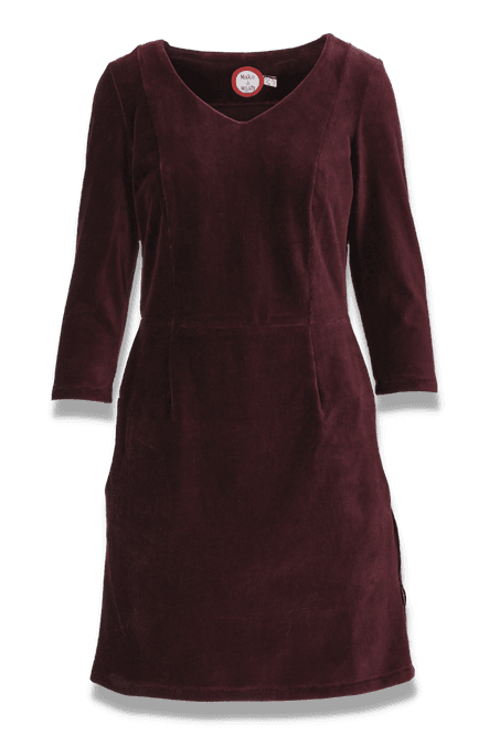 Huvudbild Annelise burgundy babycord klänning
