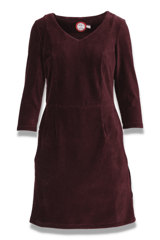 Annelise burgundy babycord klänning