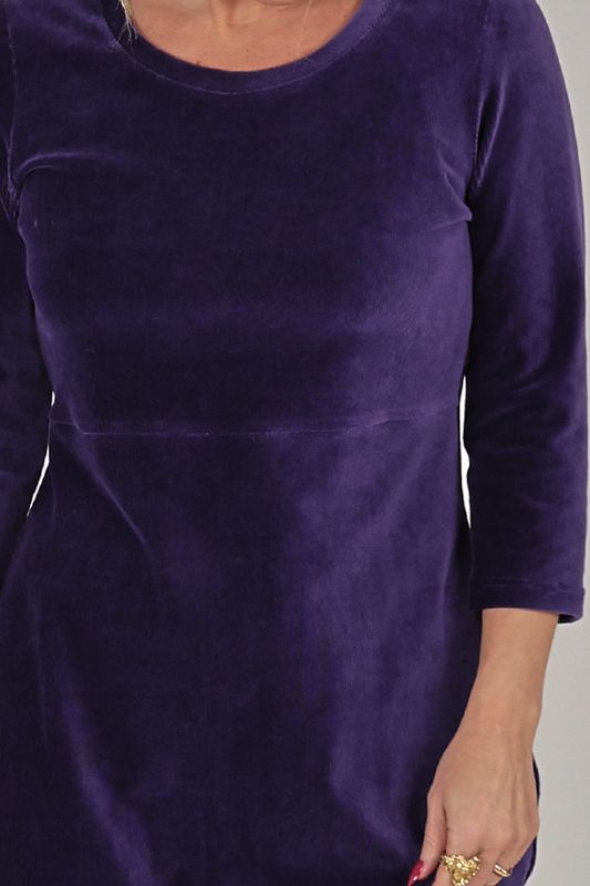 Elli dark violet klänning babycord 