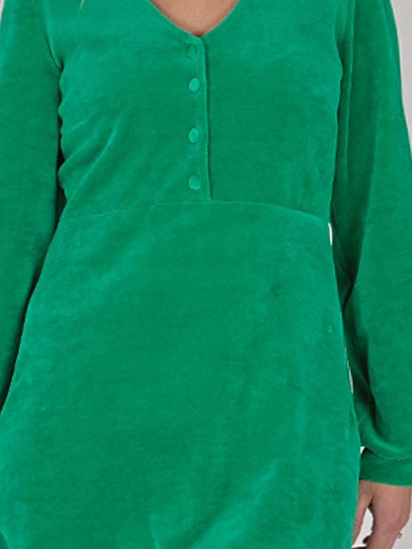 Janka grön velourklänning