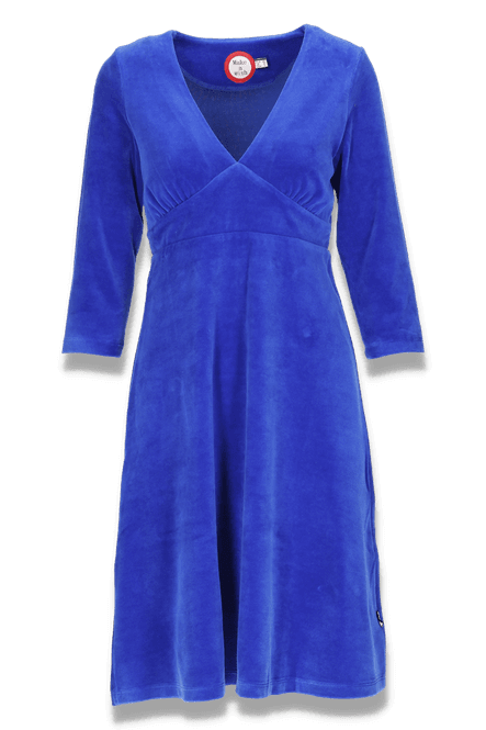 Huvudbild Hildur kungsblå velurklänning