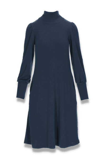 Huvudbild Milanda blå merinoull klänning