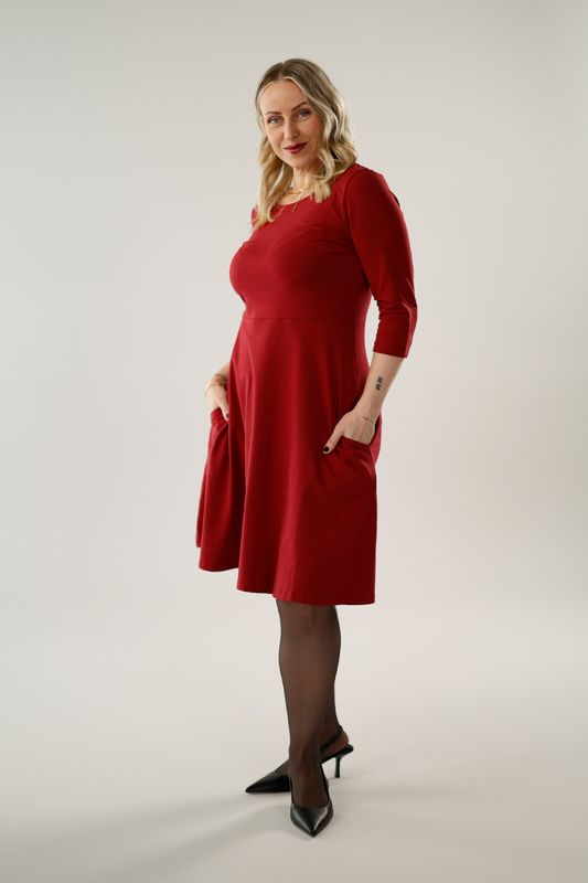 Denise burgundy basklänning