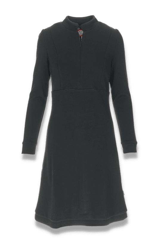 Tale svart elegant ullklänning 