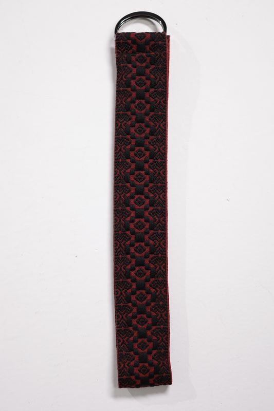 Belt black & burgundy 4,5 cm