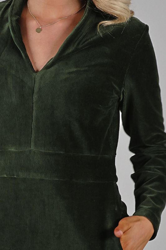 Elsi kombogrön basklänning