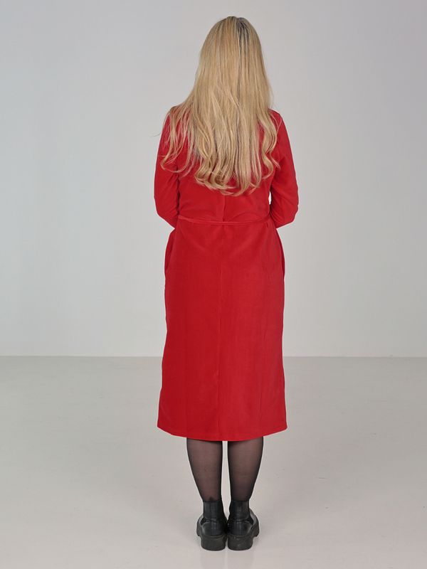 Chloe röd klänning i sammet