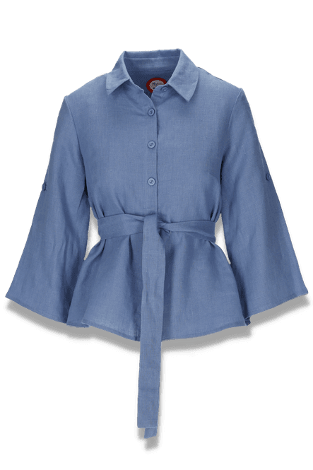 Huvudbild Linn jeansblå linneskjorta