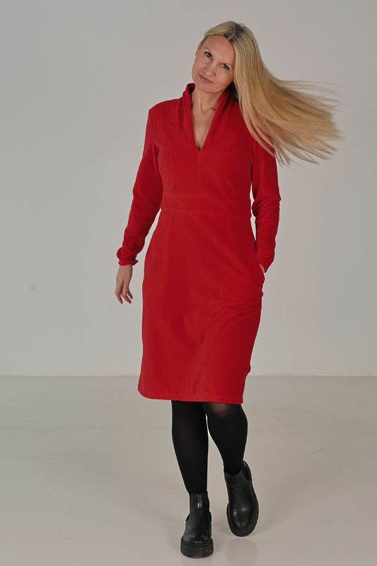 Elsi röd basklänning