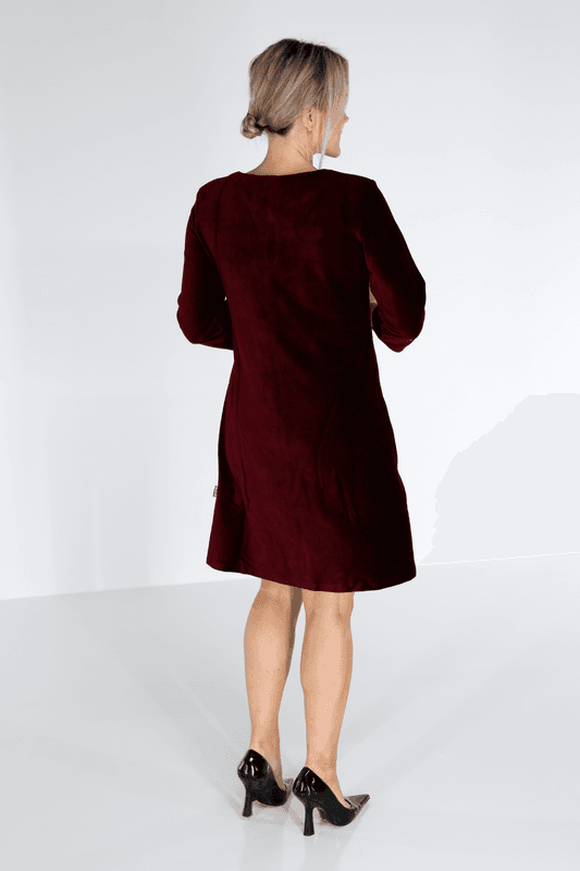Margrete bourdeaux babycord tunik