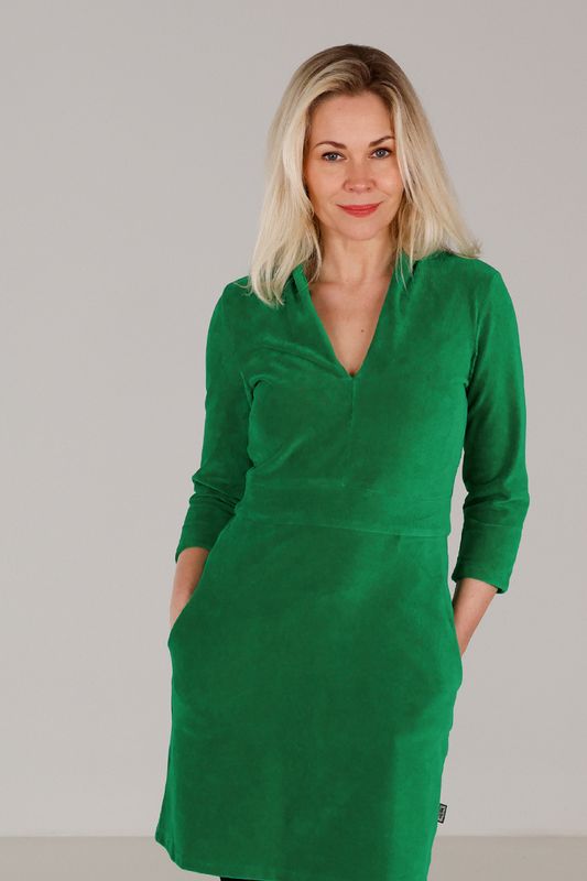 Kine grön kort basklänning