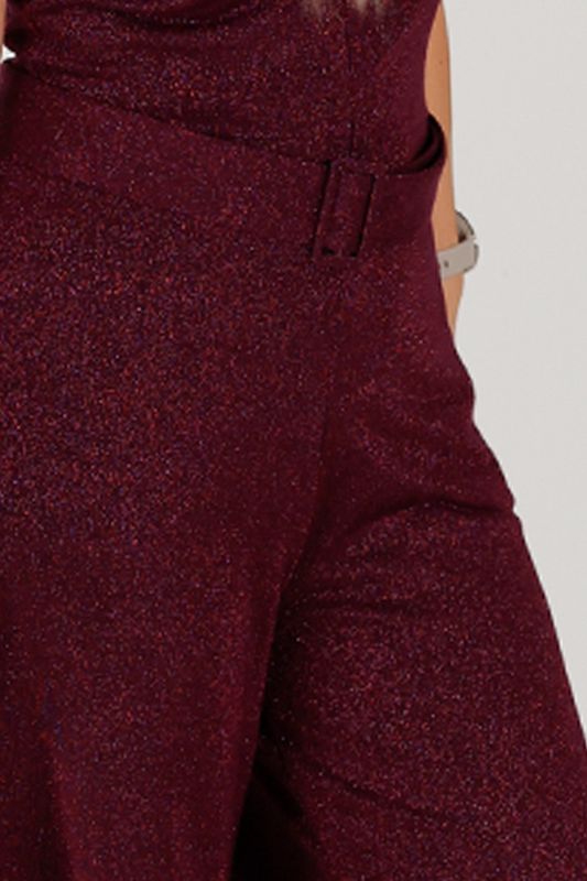 Vera plommonfärgad glitter jumpsuit