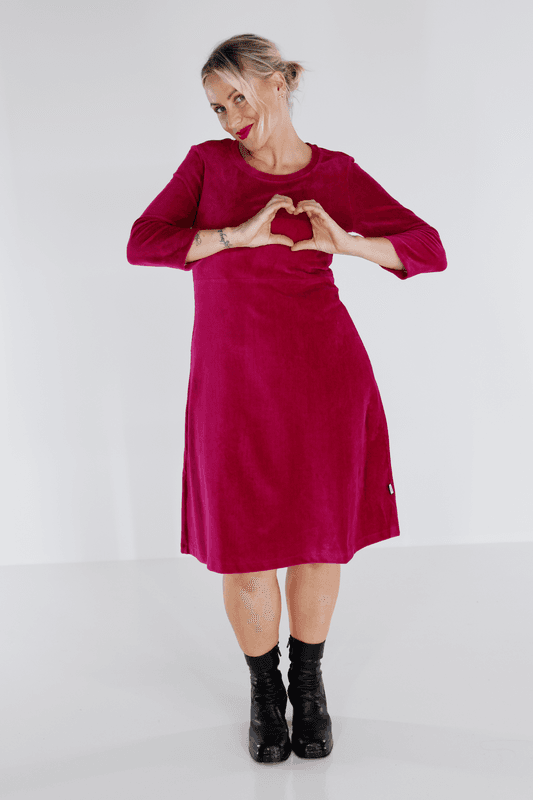 Elli klänning babycord cerice