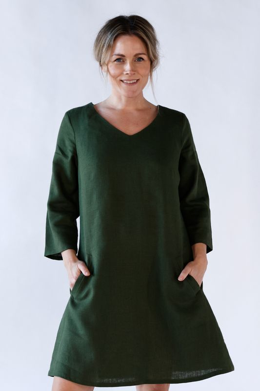 Josefina kombo grön linne klänning