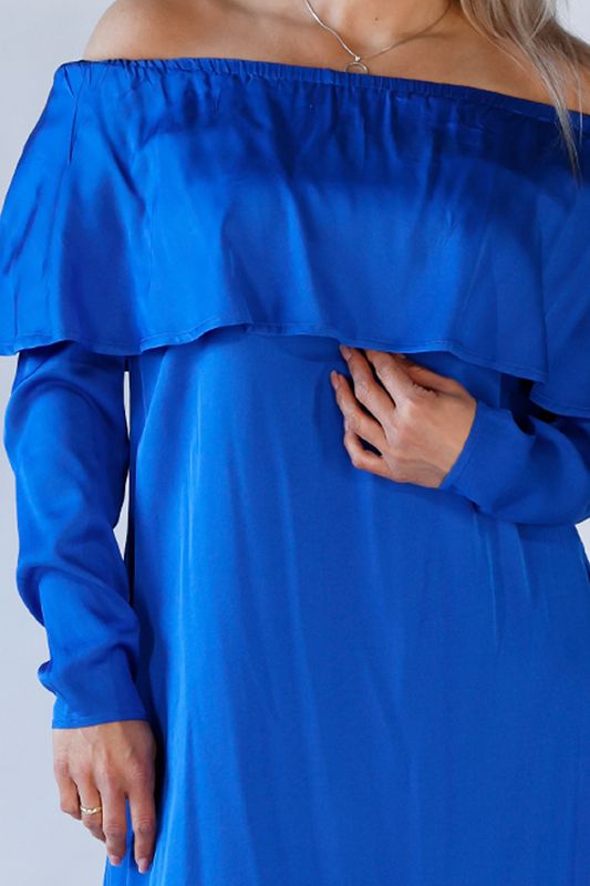 Palma kungsblå elegant klänning i rayon