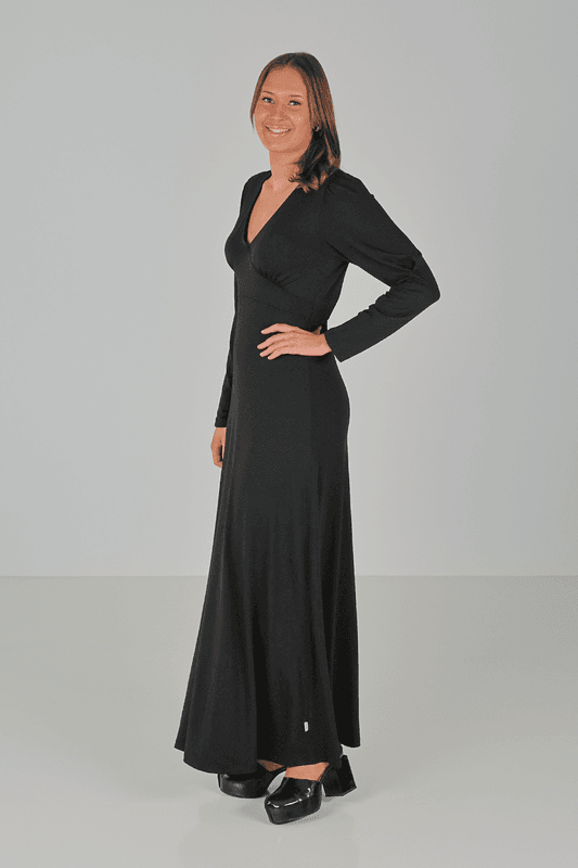 Ragnhild svart elegant klänning.