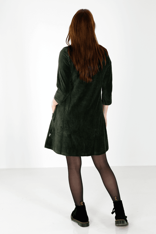 Margrete combo grön babycord tunik