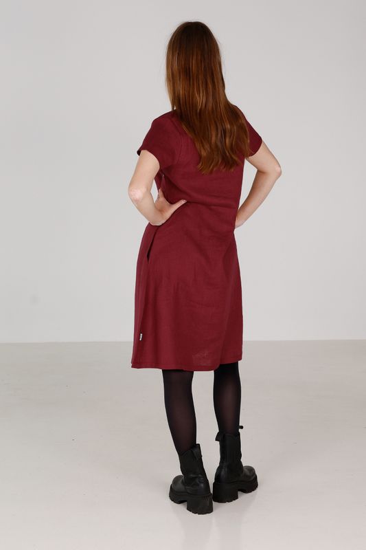 Hannalena plum linne klänning