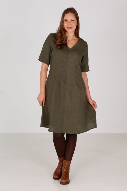Heidi khaki linne klänning